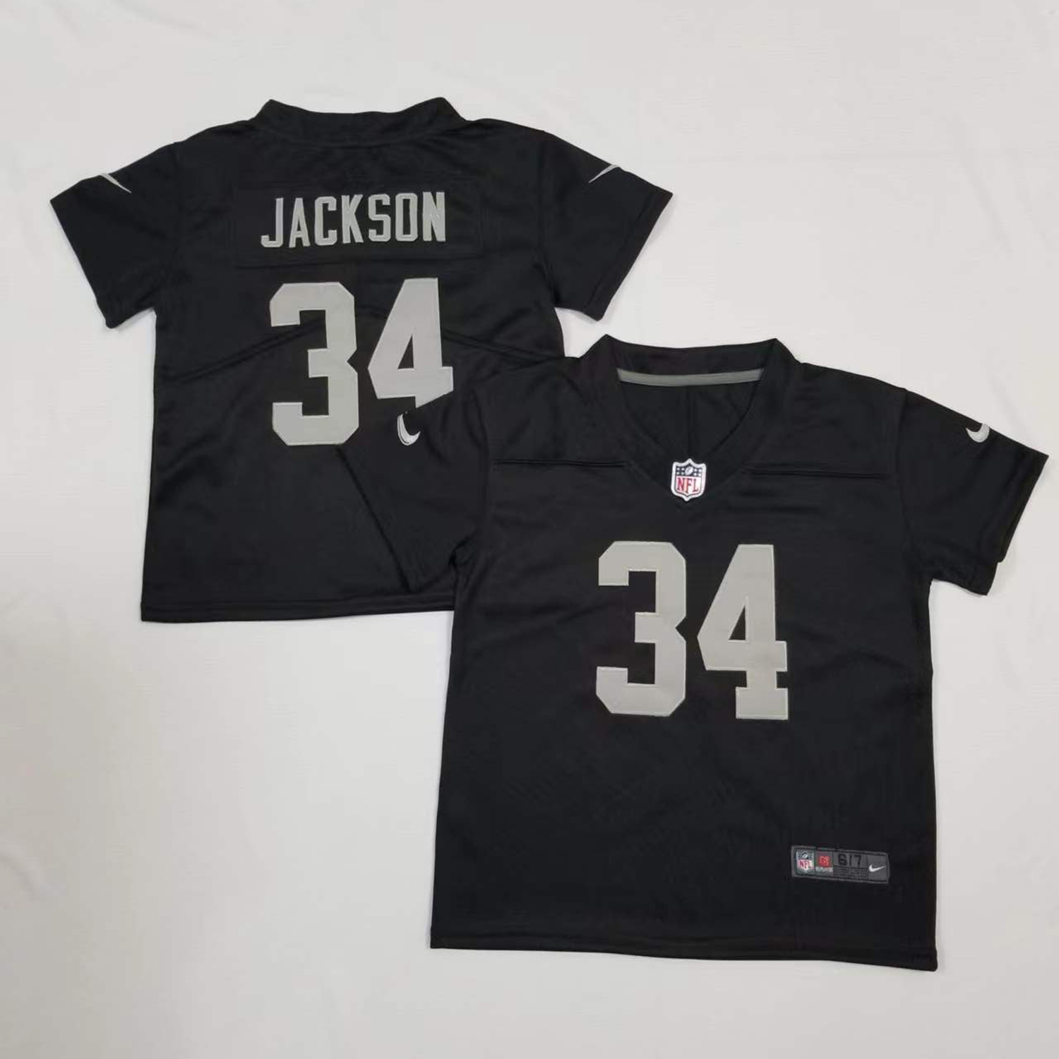 Toddler Nike Raiders #34 Bo Jackson Black Team Color Stitched NFL Vapor Untouchable Jersey
